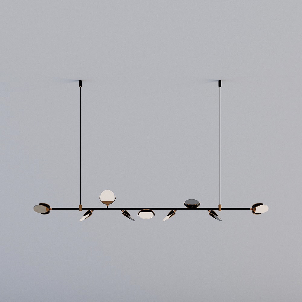 Linear Elegance 3D Pendant Light Model