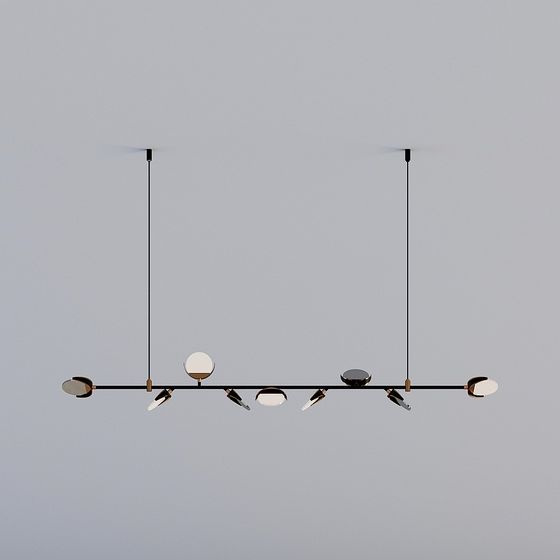 Linear Elegance 3D Pendant Light Model