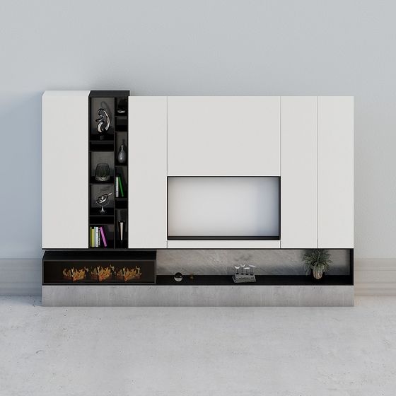 Modern Minimalist TV Stand 3D model