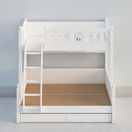 Cozy Bunk Bed 3D model
