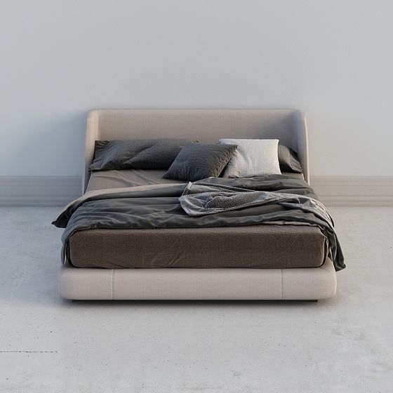 Modern Minimalist Bed 3D model