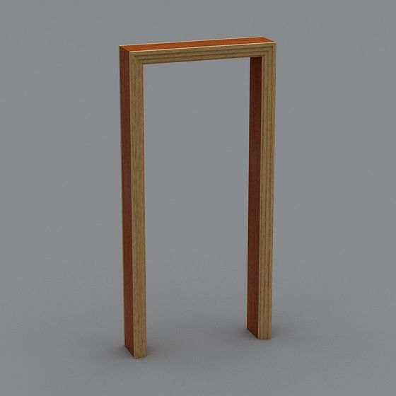 Chic Wooden Door Frame 3D model for Contemporary Projects