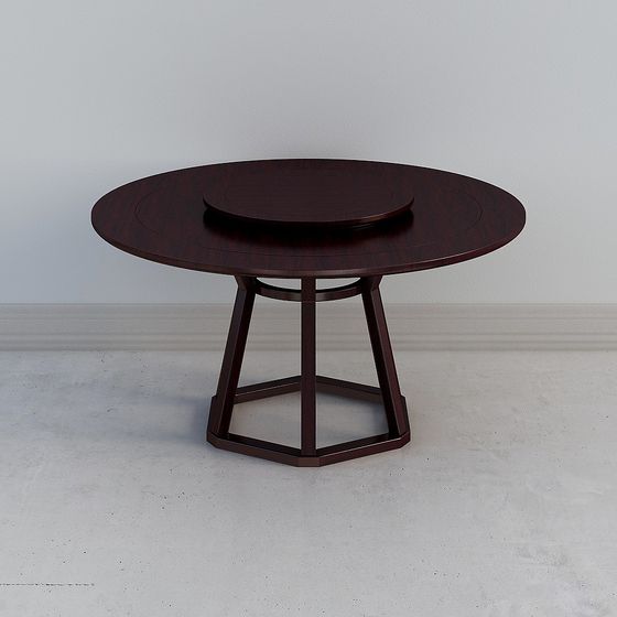 Rotating Round Table 3D model Designed for Unique Spaces