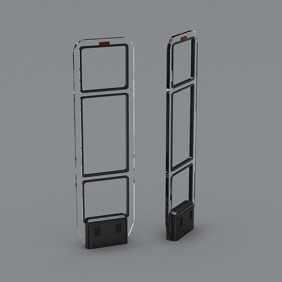 Futuristic Low-Polygon Smart Access Control System 3D model