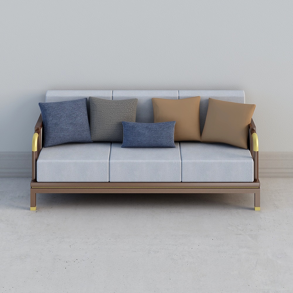 Plan a three-person sofa