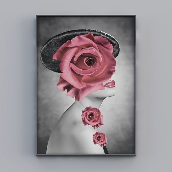 Rose Kiss 3D model for Creative Projects