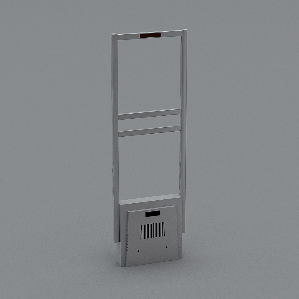 Futuristic Metal Security Gate 3D model
