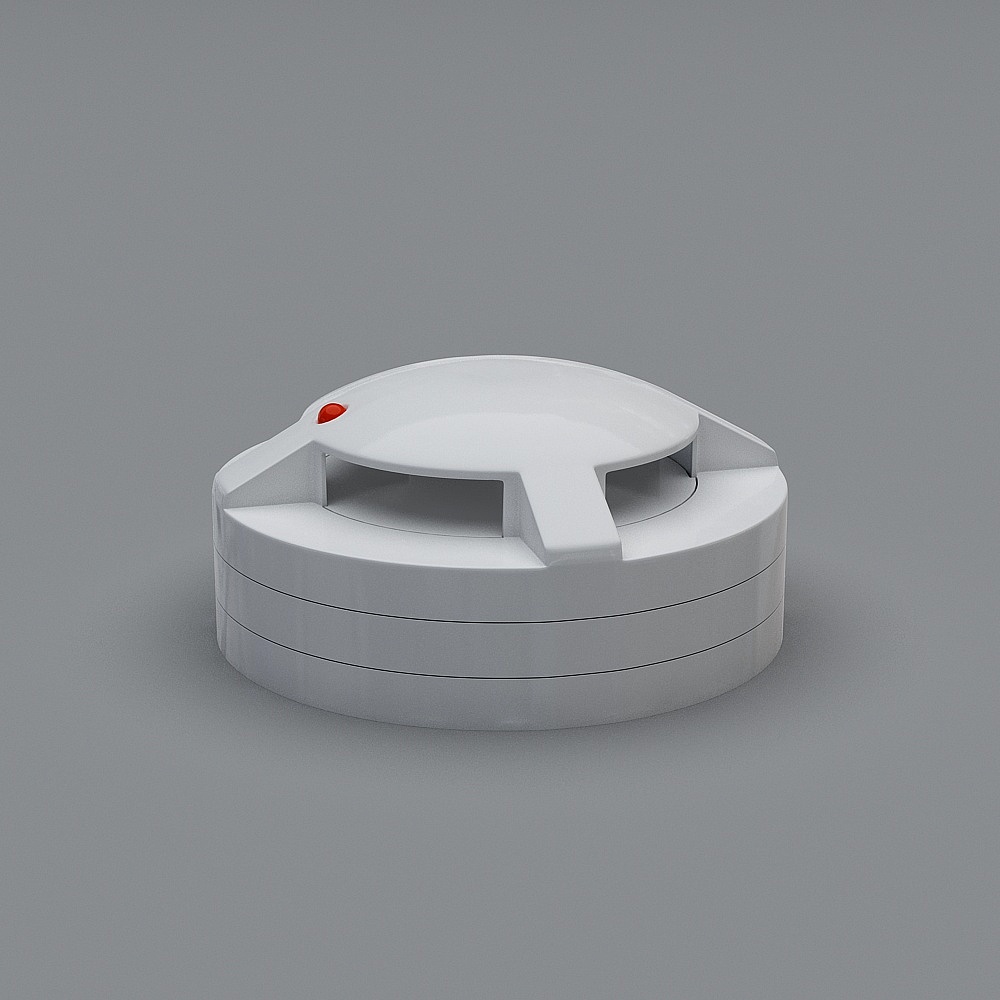 Minimalist Smoke Detector 3D model for Modern Interiors
