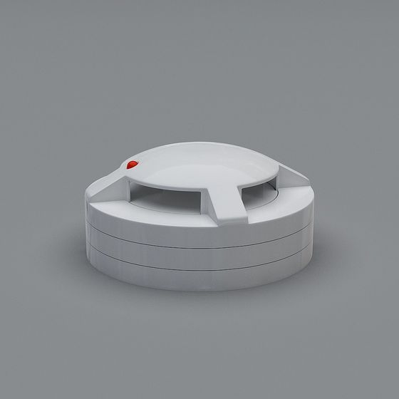 Minimalist Smoke Detector 3D model for Modern Interiors