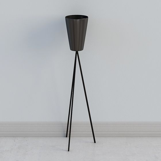 Stylish Cone Plant Stand 3D model for Modern Spaces