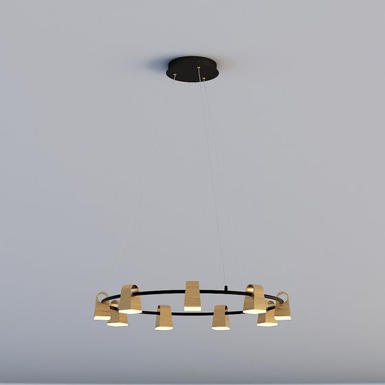 Stylish Low-Polygon Chandelier 3D model