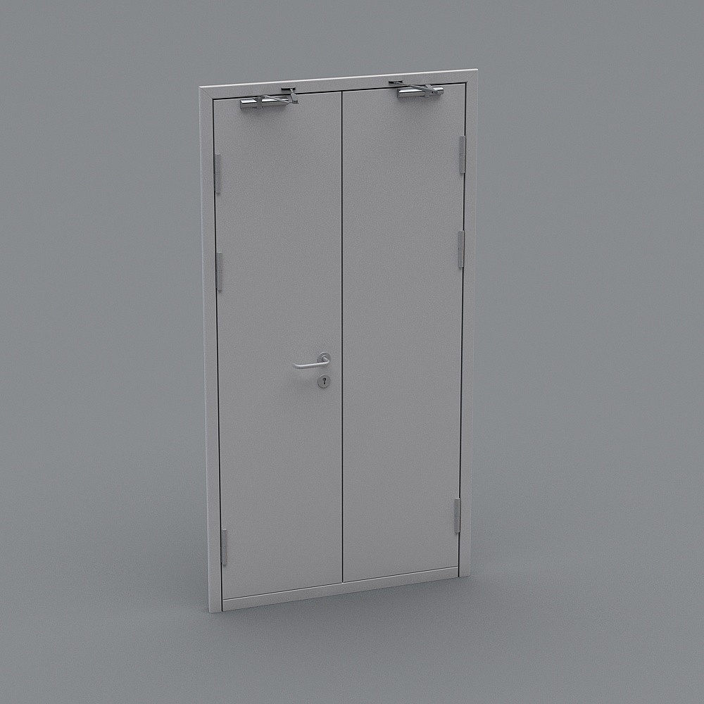 Sleek Double Door 3D Model Design