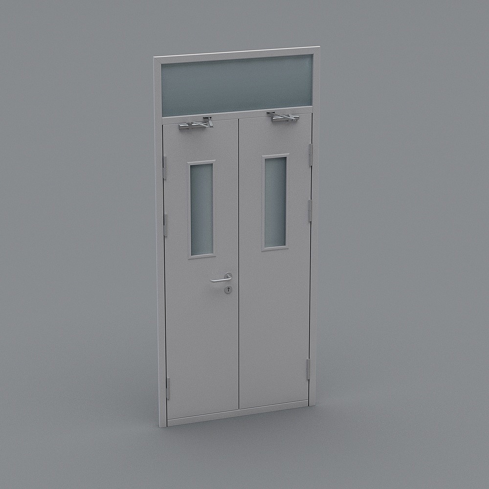 Minimalist Double Door 3D model for Modern Architecture