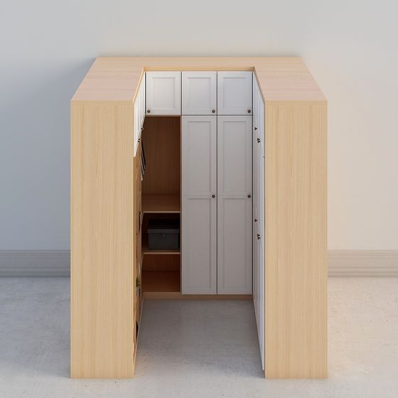 Wooden Storage Cabinet 3D model