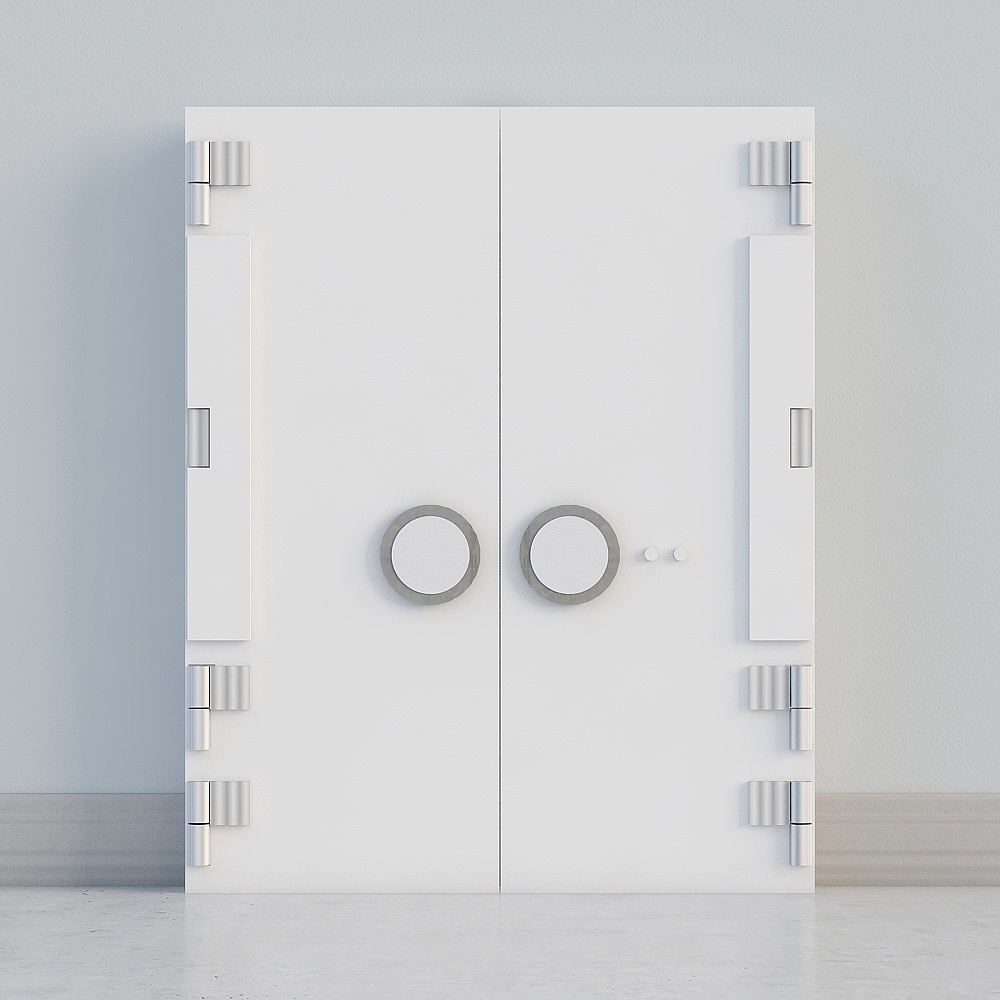 modern white double door
