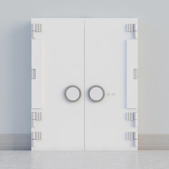 Minimalist Double Door 3D model