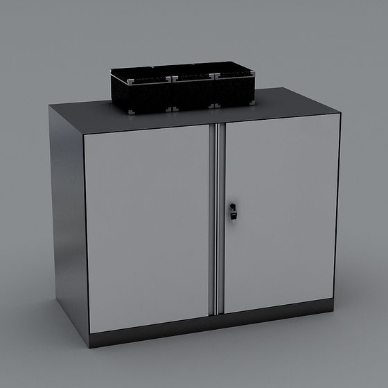 Minimalist Storage Cabinet 3D model for Modern Spaces