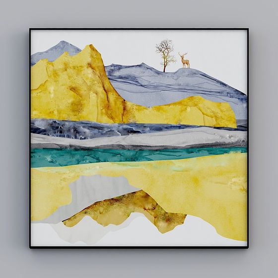 Mountain Morning Low Poly 3D model