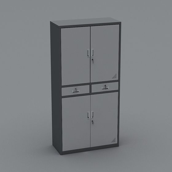 Minimalist Storage Cabinet 3D model for Modern Interiors