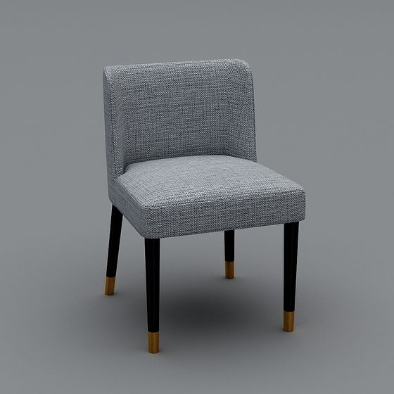 Modern Low-Poly Gray Chair 3D model