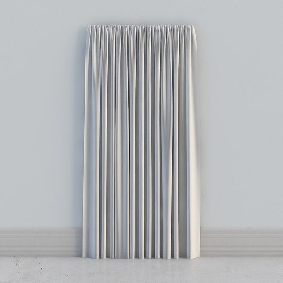 Stylish Low-Poly Curtain 3D model for Contemporary Spaces