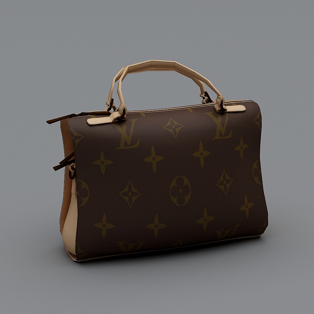Elegant Low-Poly Handbag 3D Model