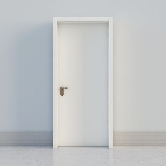 Elegant Minimalist 3D Model Door