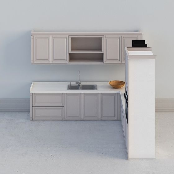 Modern Minimalist Kitchen 3D model