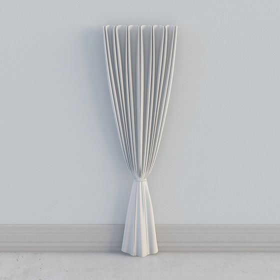Elegant Wrinkle Curtain 3D model