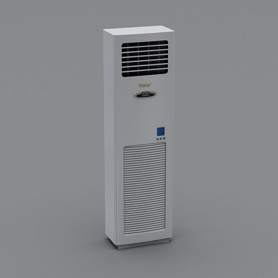 Sleek Low-Poly Air Conditioner 3D Model