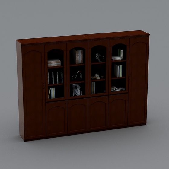 Low Poly 3D Bookshelf Model for Stylish Interiors
