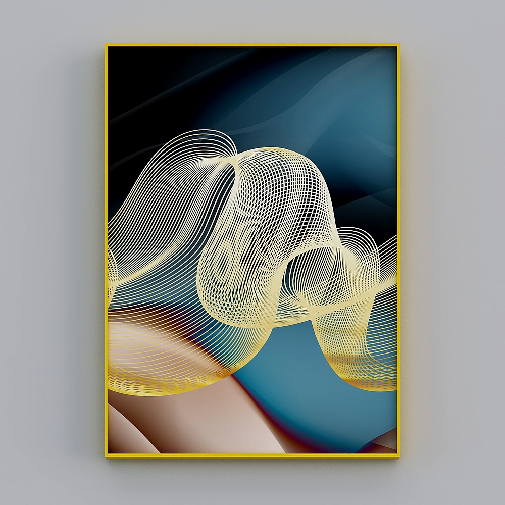 ES289 Landscape Abstract Landscape Elk Modern Simple Crystal Porcelain Decorative Painting 1