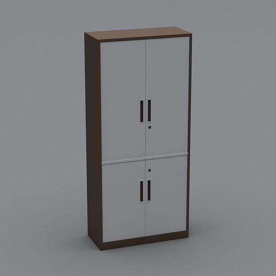 Stylish Low-Poly Storage Cabinet 3D model