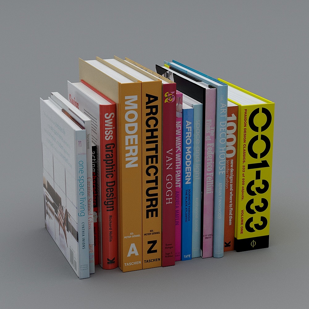 Low-Polygon 3D Bookshelf Model for Creative Designs