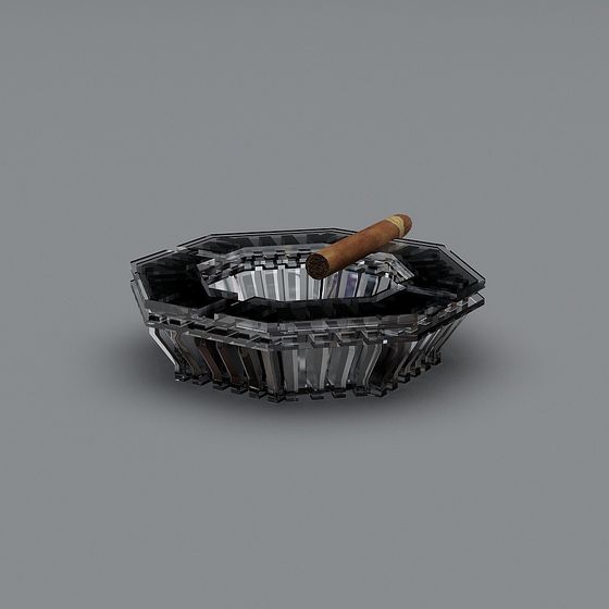 Crystal Diamond Ashtray 3D model