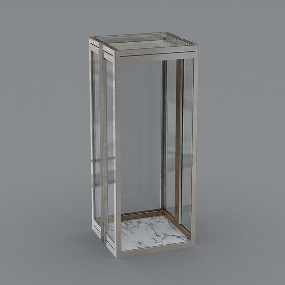 Elegant Glass Display Cabinet 3D model