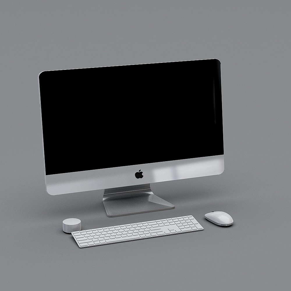 Minimalist Apple iMac Set 3D model