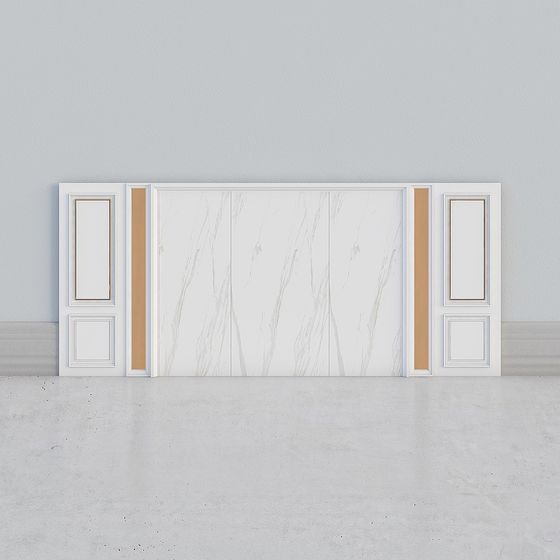 Luxurious Marble Panel Door 3D model