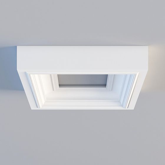 Elegant Low-Poly Ceiling Decorative Panel 3D model
