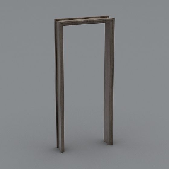 Classic Brown Door Frame 3D Model for Interior Spaces