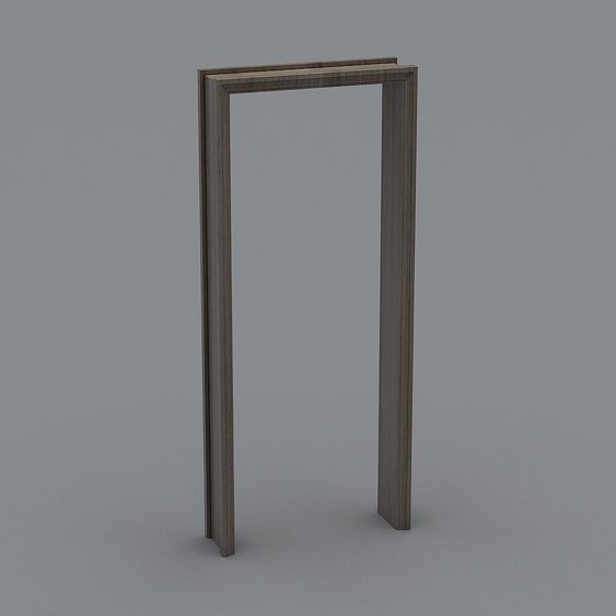 Stylish Low-Polygon Wood Frame 3D model for Interior Design