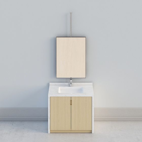 Minimalist Bathroom Vanity 3D model