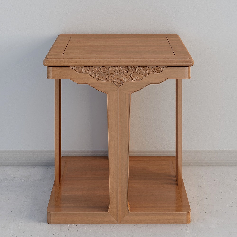 Classic Wooden Table 3D Model