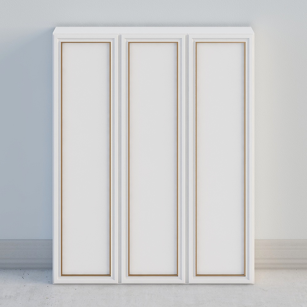 Elegant Three-Door 3D model for Modern Interiors