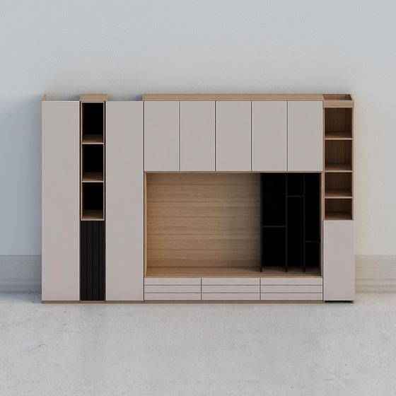 Urban Living Room Cabinet 3D model