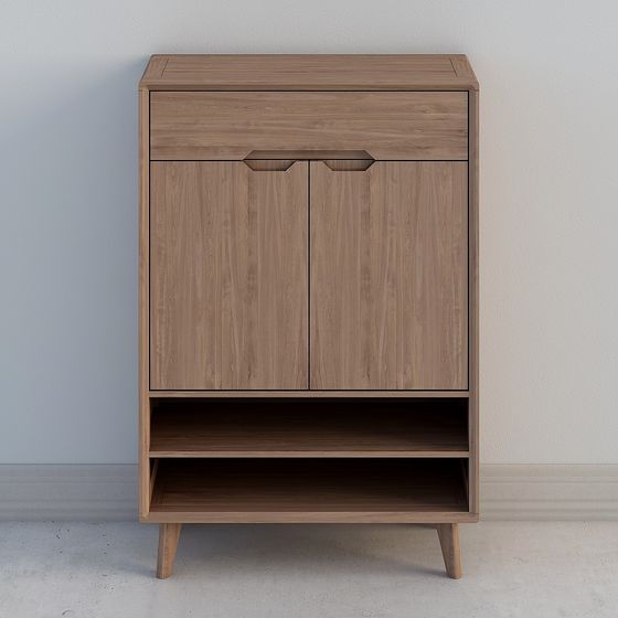 Nordic Minimalist Storage Cabinet 3D model