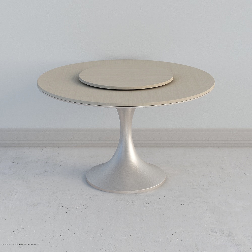 Savannah American light luxury round table turntable table home small family-style table