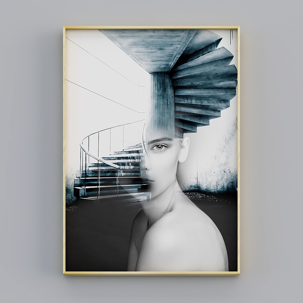 Light luxury gold- aluminum frame