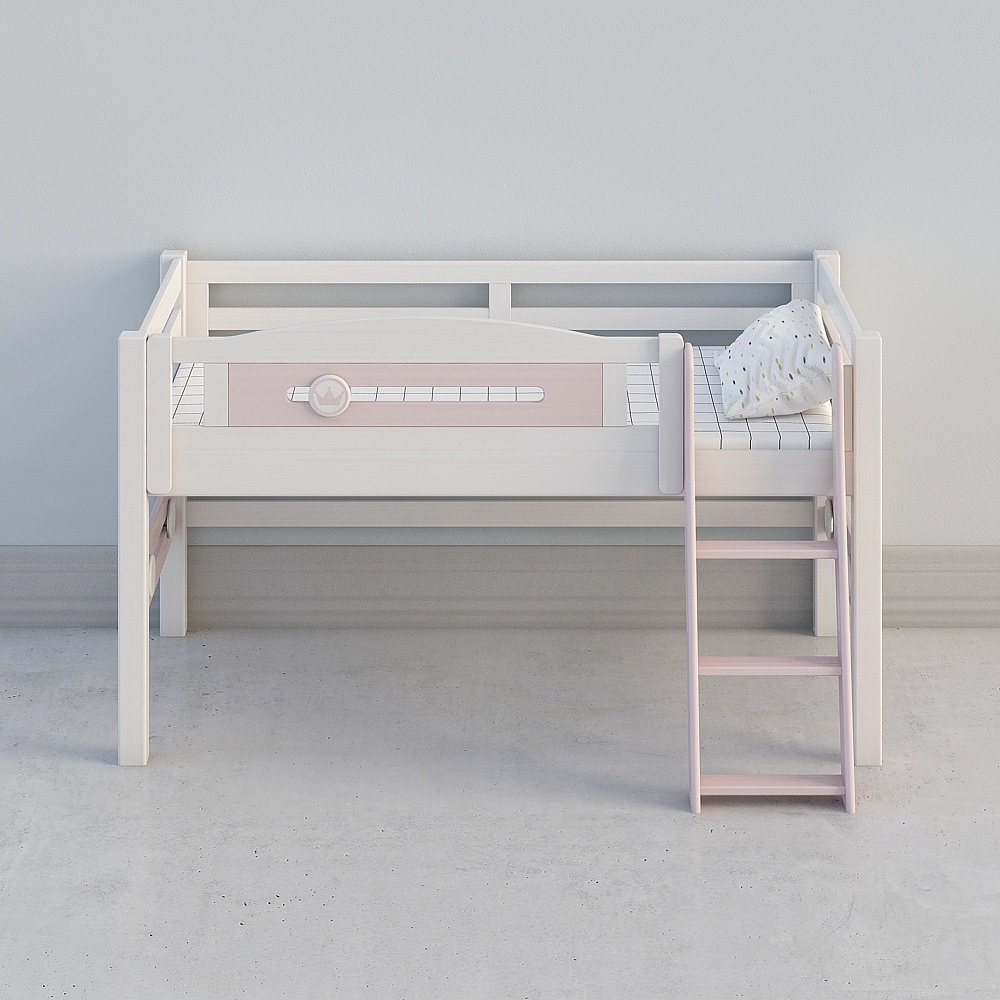 Charming Low-Polygon Bed Frame 3D model