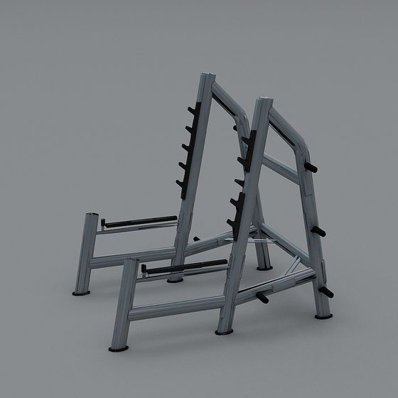 Stylish Gym Rack 3D model for Creative Projects